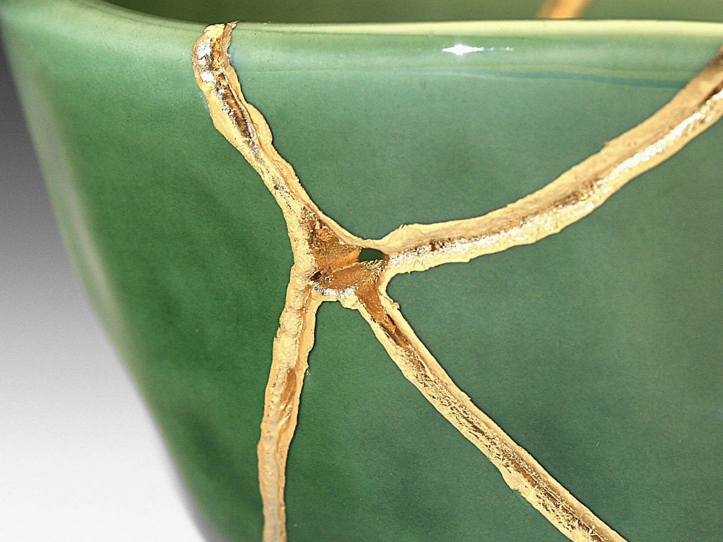Medium Green Kintsugi Bowl Kintsugi Reborn