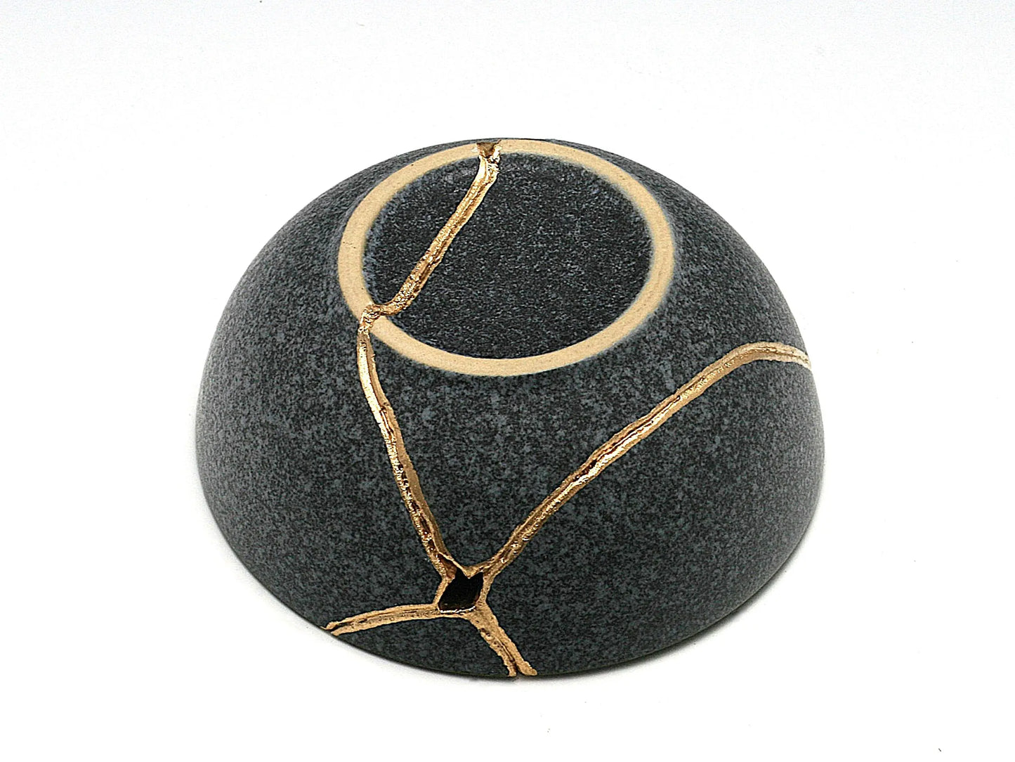 Small Olive Green Kintsugi Bowl Kintsugi Reborn