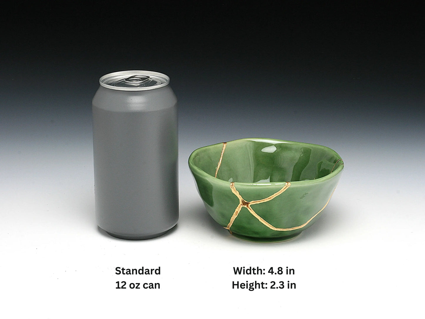 Medium Green Kintsugi Bowl Kintsugi Reborn