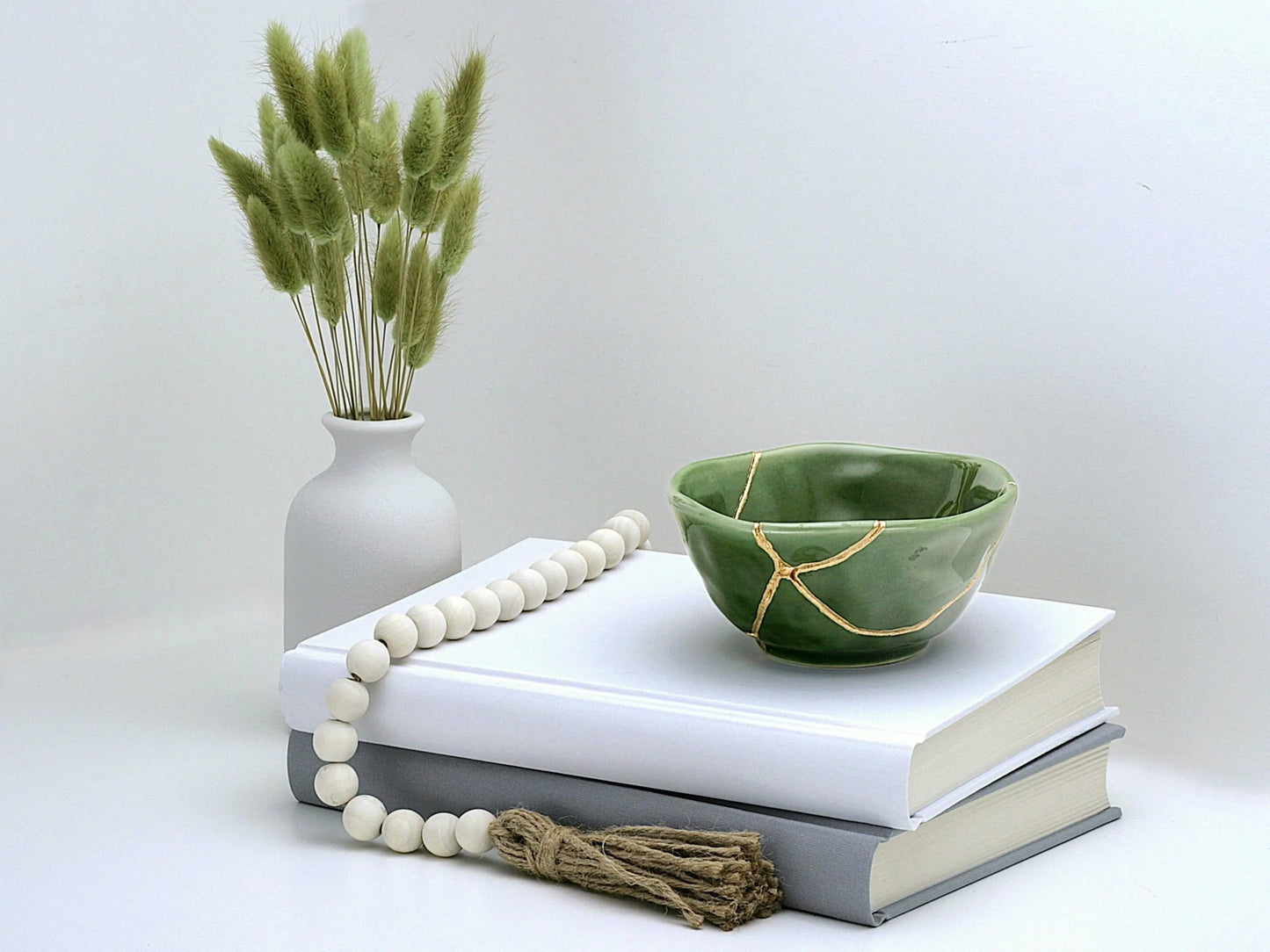 Medium Green Kintsugi Bowl Kintsugi Reborn
