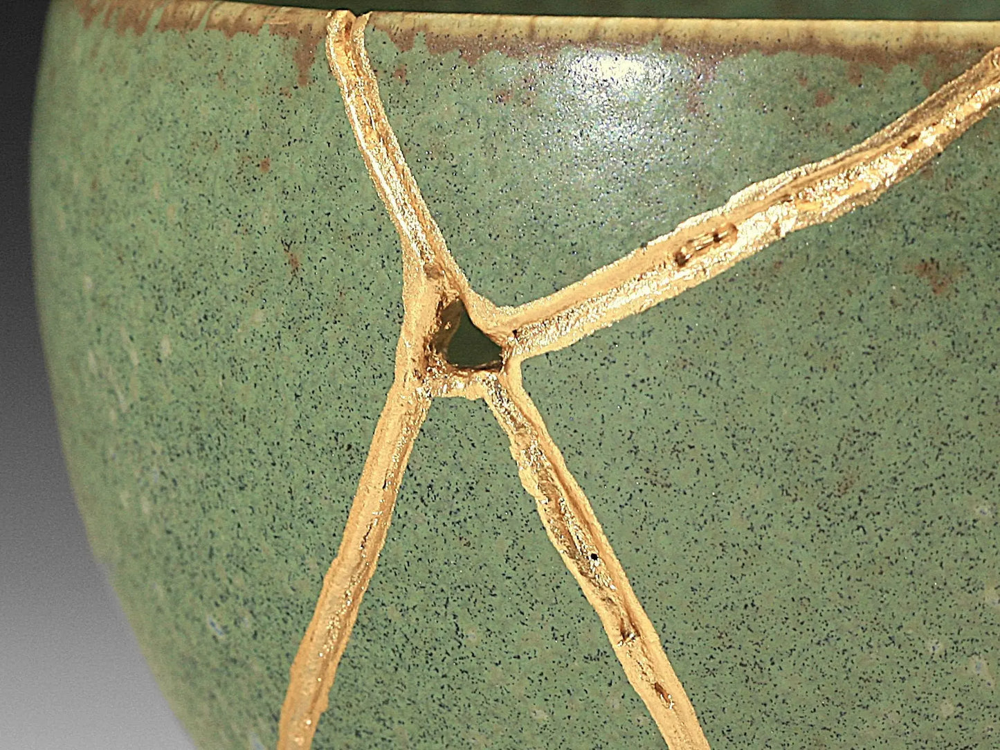 Medium Green Kintsugi Bowl Kintsugi Reborn