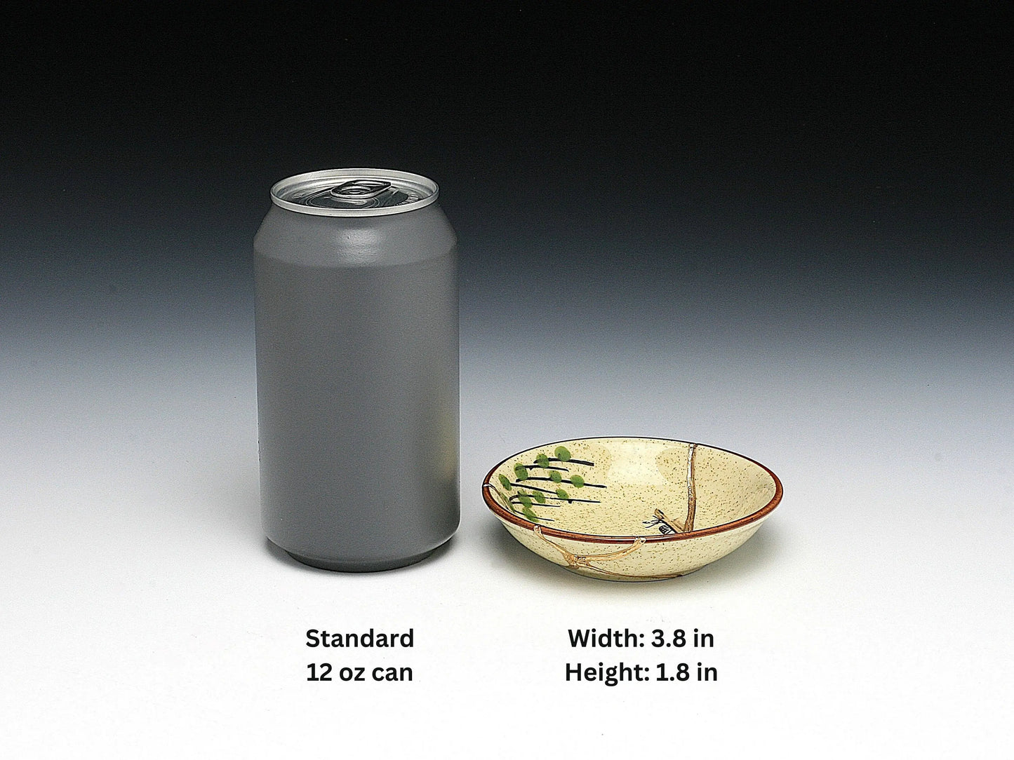 Small Beige Kintsugi Plate with Image Kintsugi Reborn