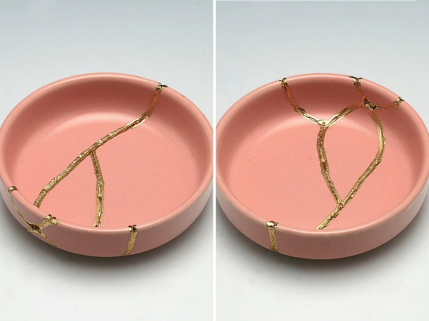 Small Pink Kintsugi Dish Kintsugi Reborn