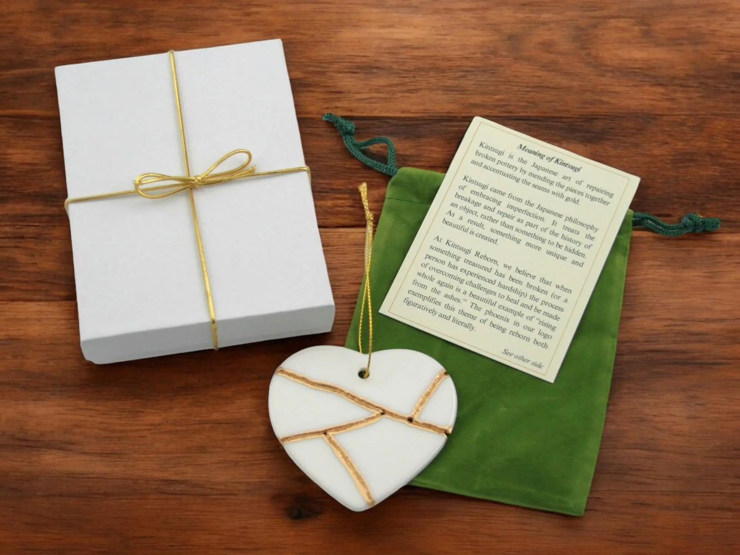 Heart Shaped Kintsugi Ornament Kintsugi Reborn