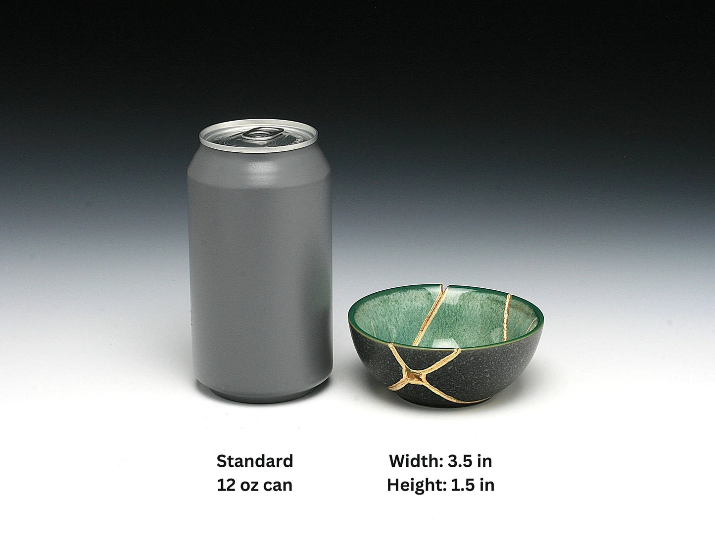 Small Green and Gray Kintsugi Bowl Kintsugi Reborn