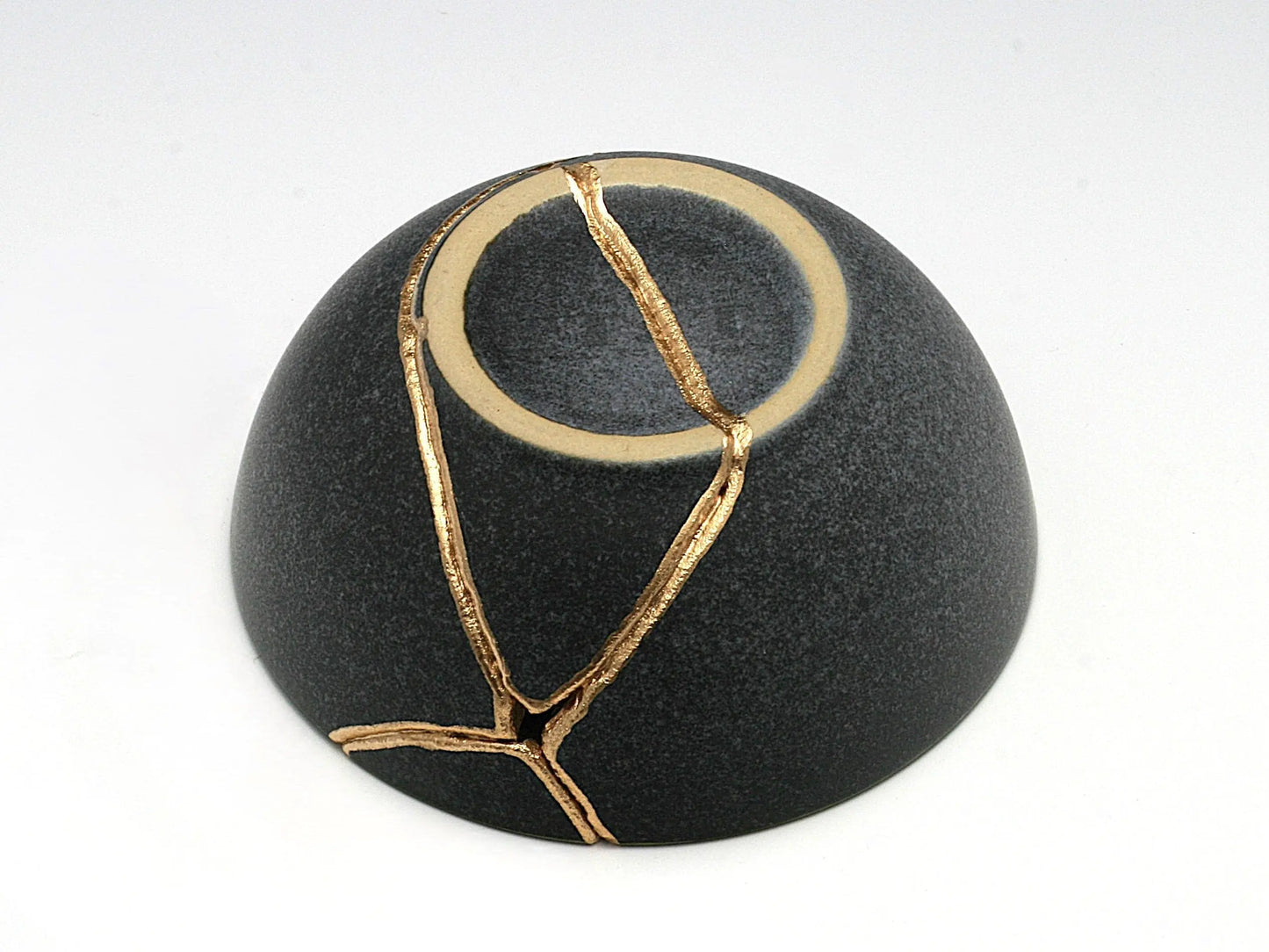 Small Blue and Gray Kintsugi Bowl Kintsugi Reborn