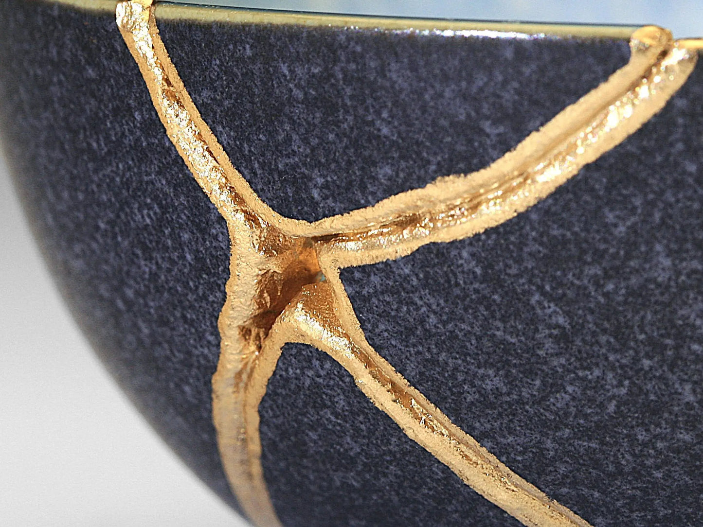 Small Blue and Gray Kintsugi Bowl Kintsugi Reborn