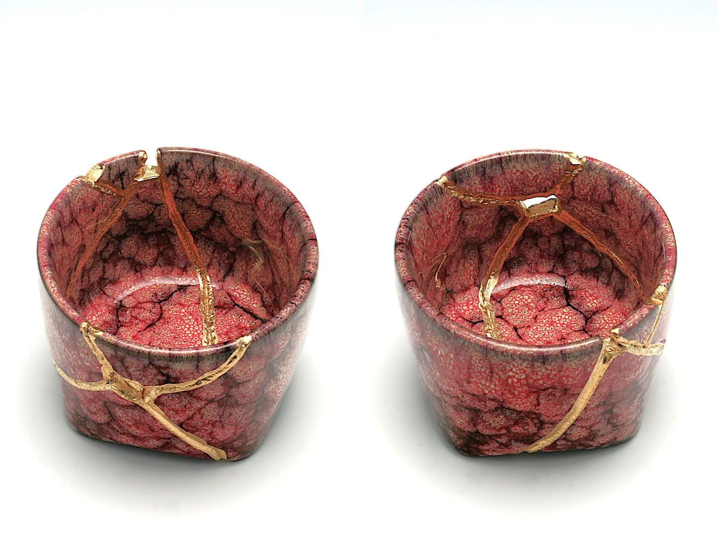 Small Pink Kintsugi Saki Cup Kintsugi Reborn