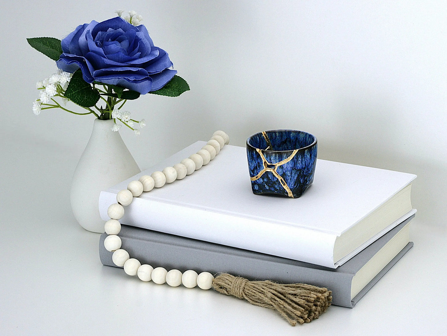 Small Blue Kintsugi Saki Cup Kintsugi Reborn