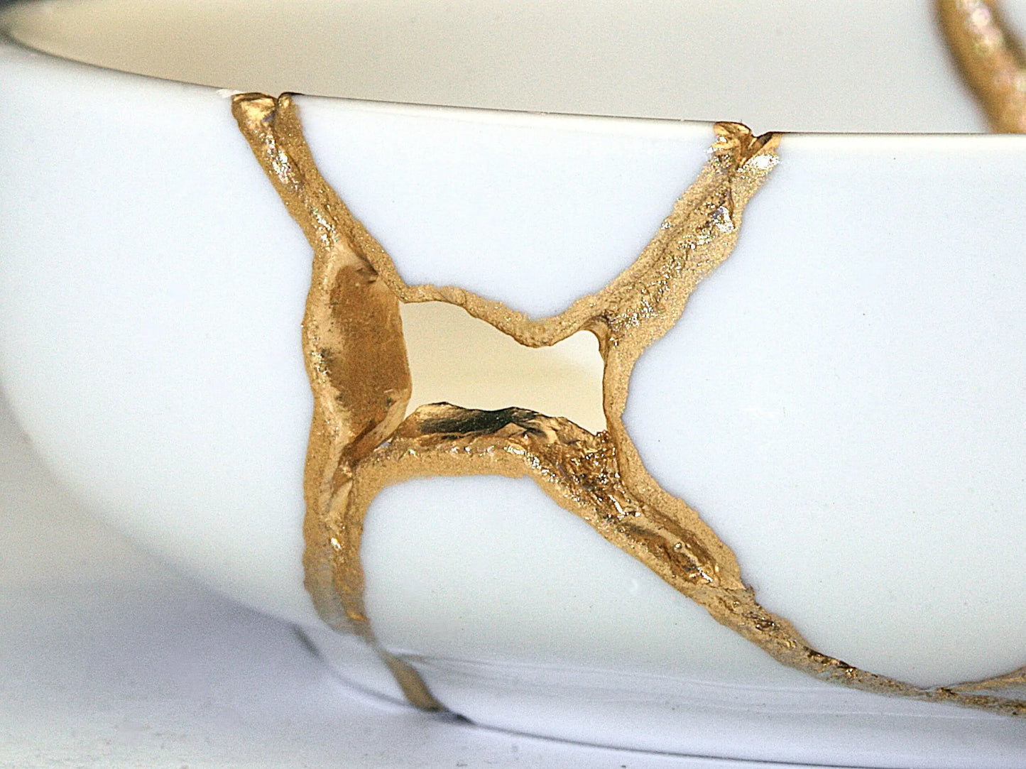 Small White Kintsugi Dish Kintsugi Reborn