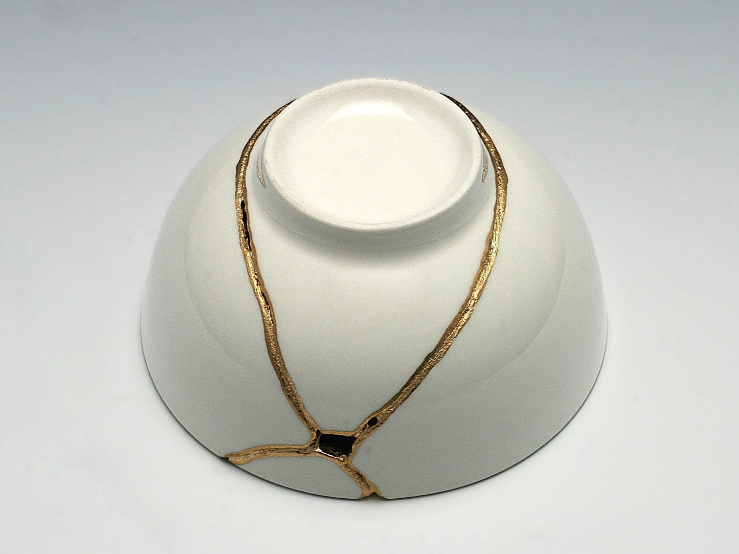 Medium White Kintsugi Bowl Kintsugi Reborn