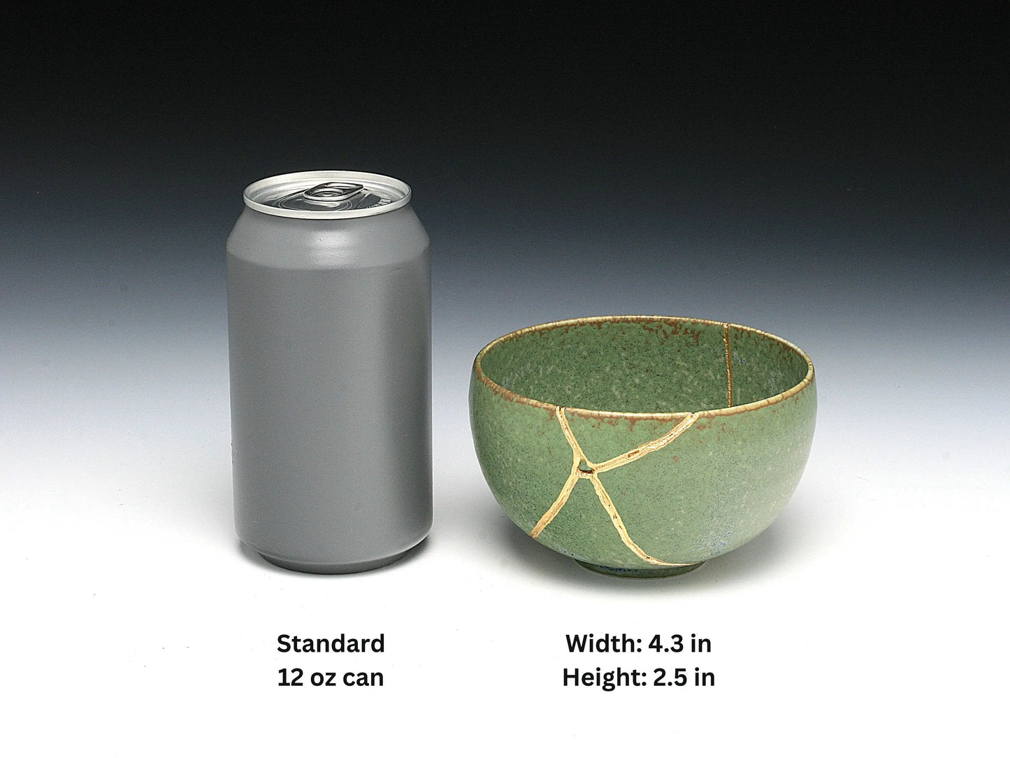 Medium Green Kintsugi Bowl Kintsugi Reborn