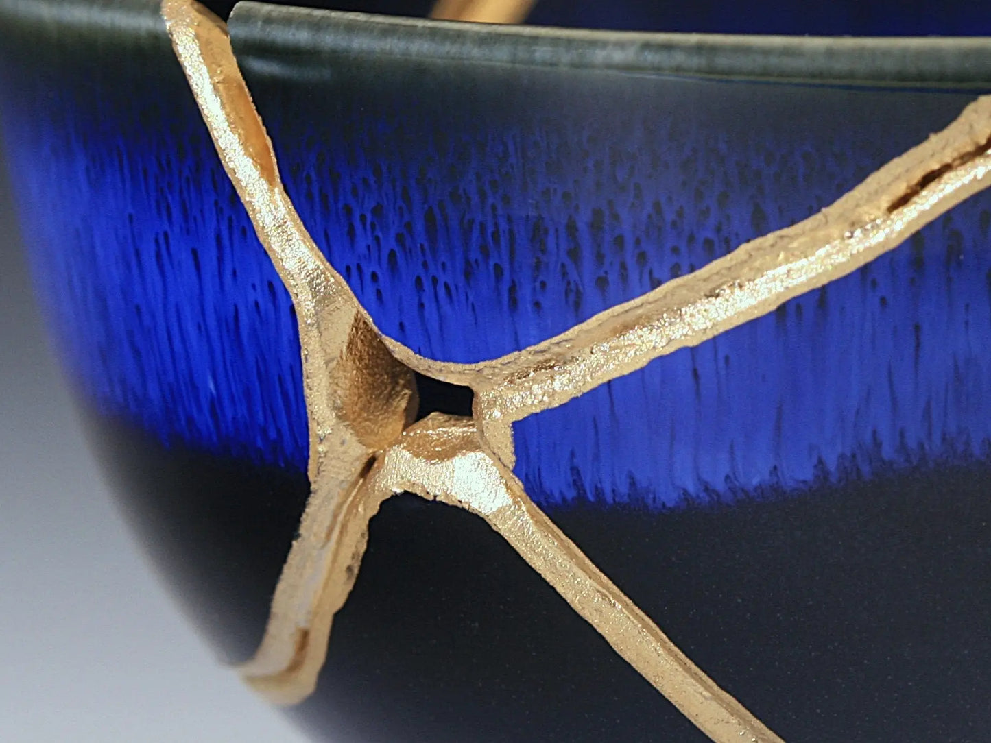 Medium Blue Kintsugi Bowl Kintsugi Reborn
