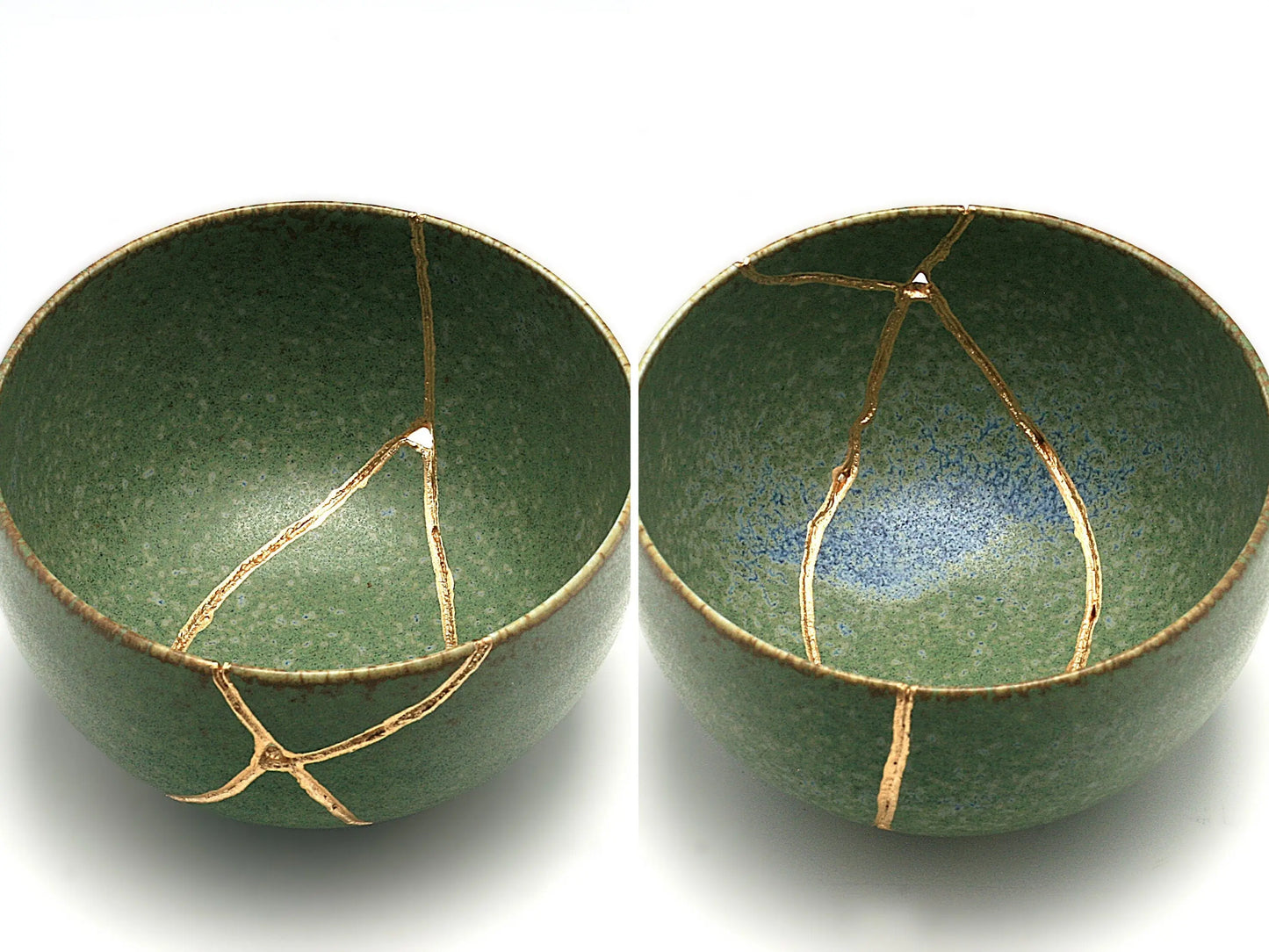 Medium Green Kintsugi Bowl Kintsugi Reborn
