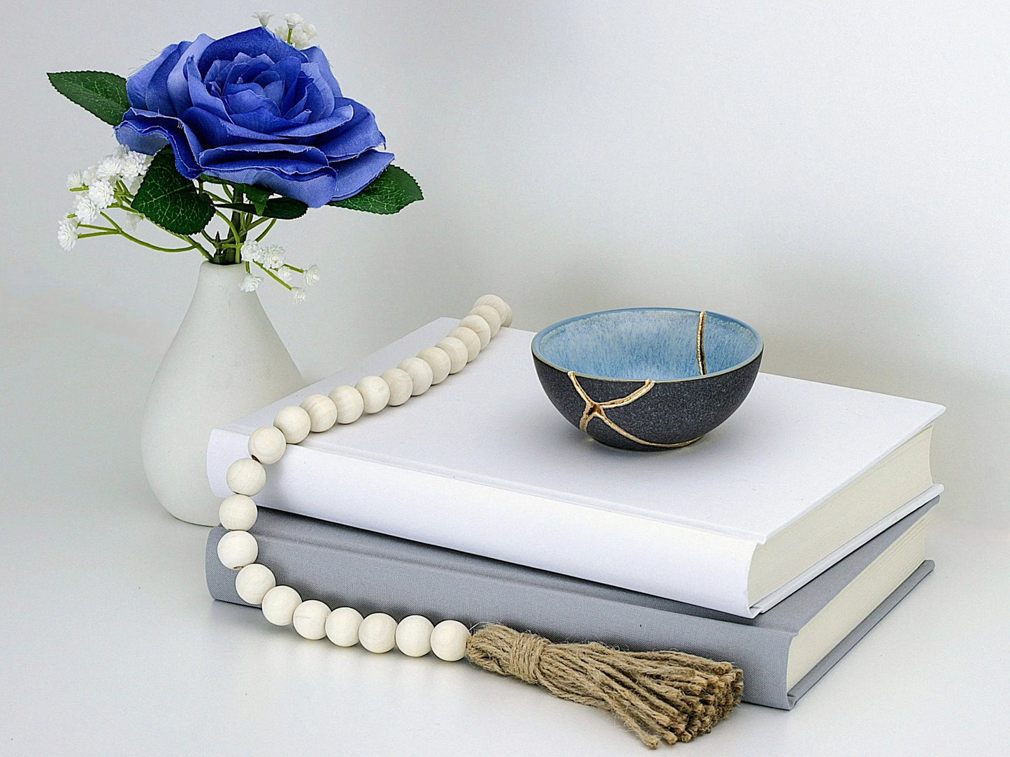 Small Blue and Gray Kintsugi Bowl Kintsugi Reborn