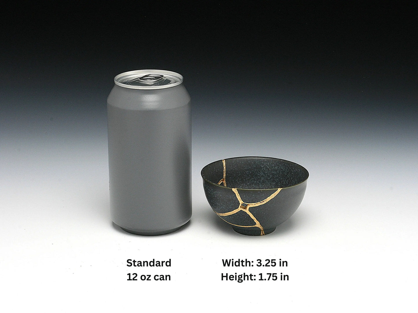 Small Black Kintsugi Teacup Kintsugi Reborn