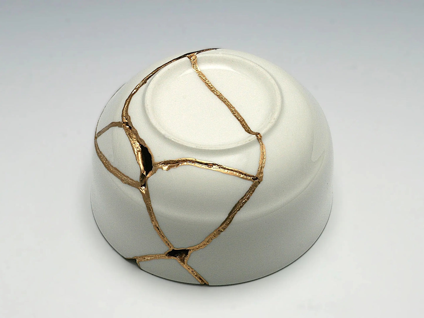 Medium White Kintsugi Bowl Kintsugi Reborn