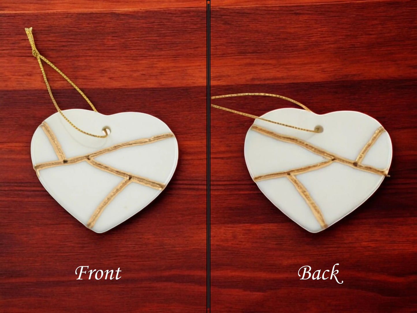Heart Shaped Kintsugi Ornament Kintsugi Reborn