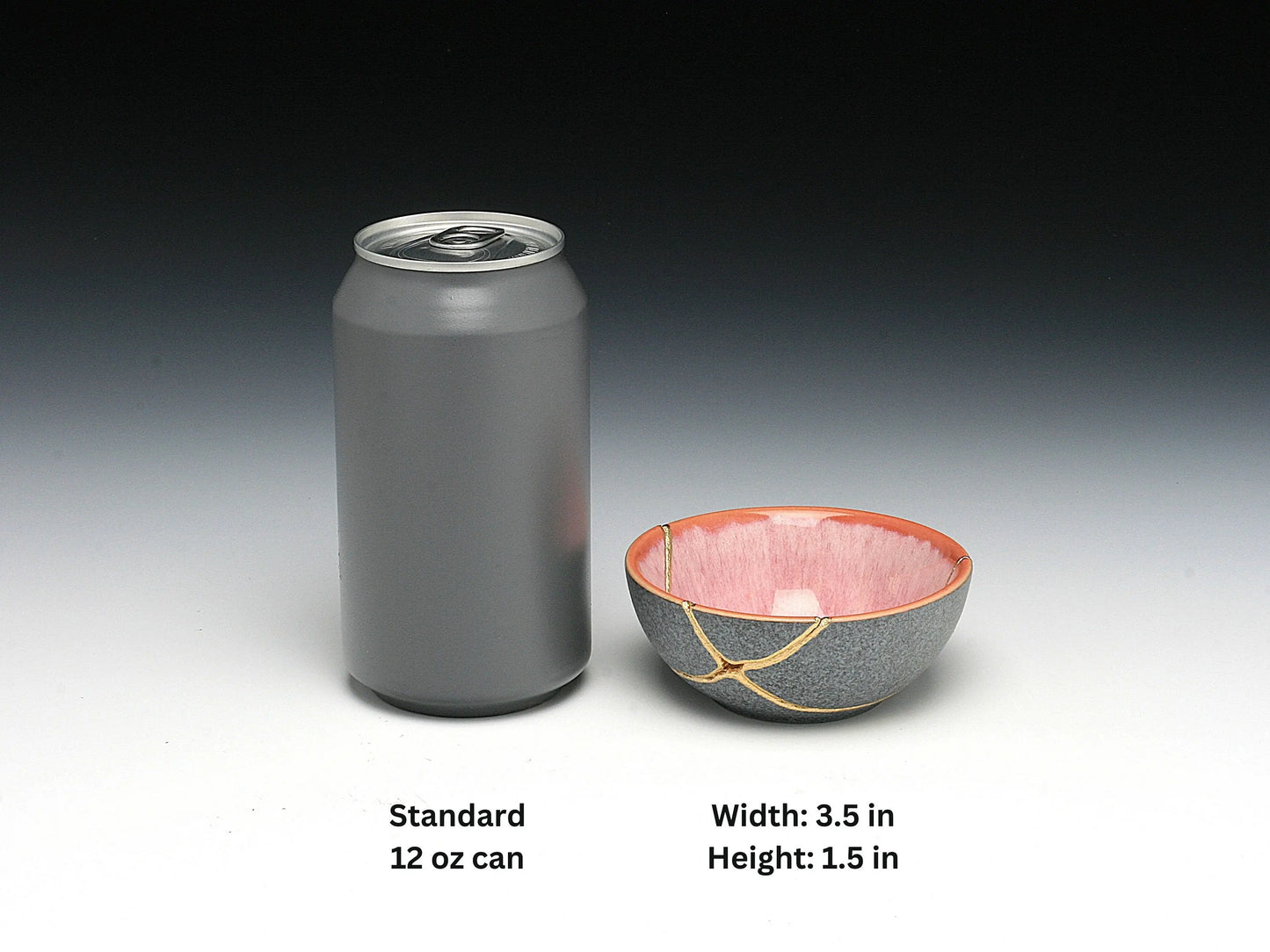 Small Pink and Gray Kintsugi Bowl Kintsugi Reborn