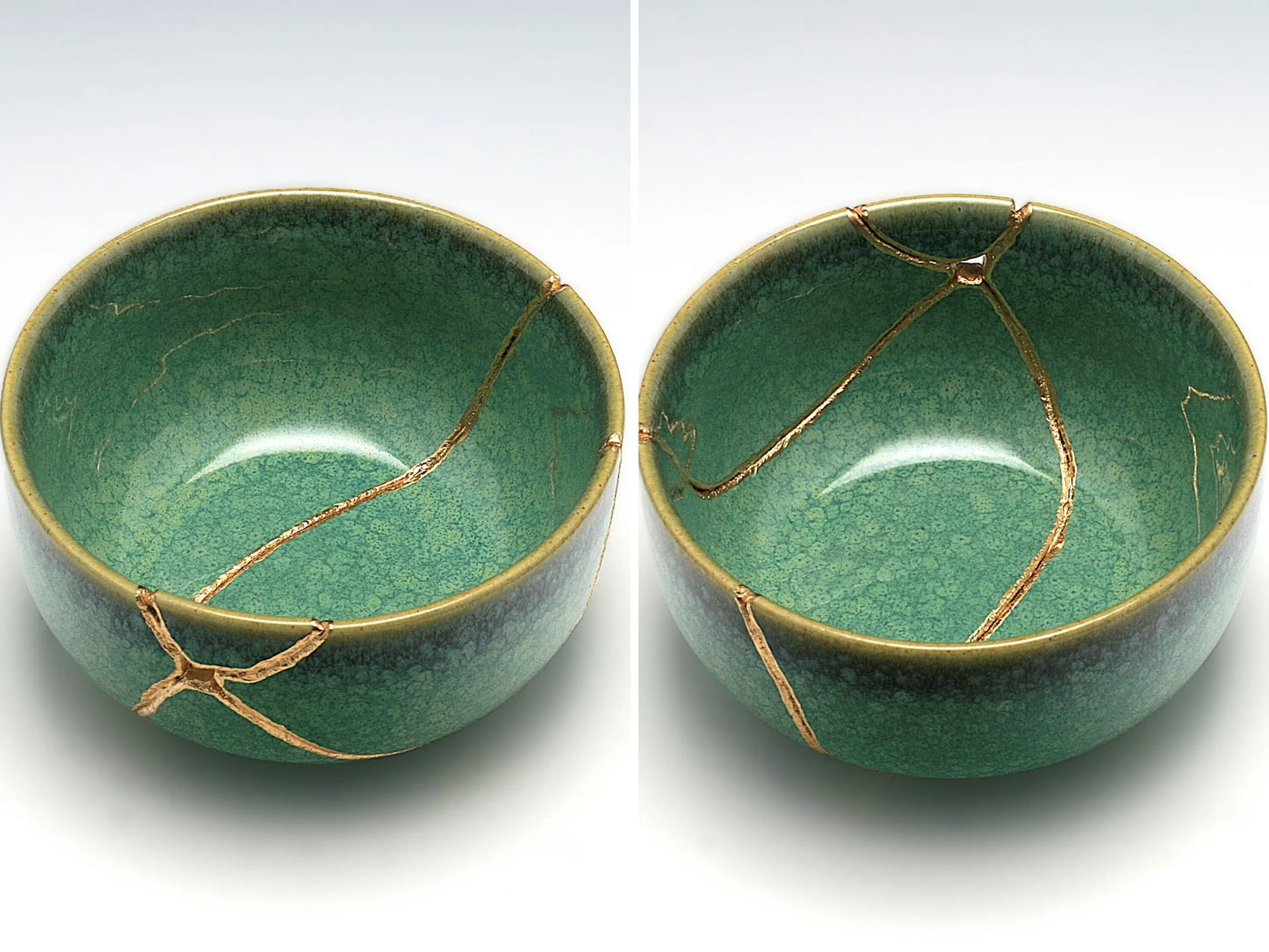 missing close up Medium Green Kintsugi Bowl Kintsugi Reborn