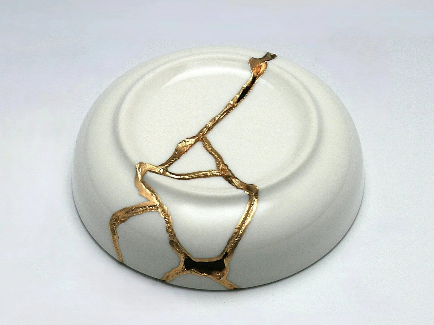 Small White Kintsugi Dish Kintsugi Reborn