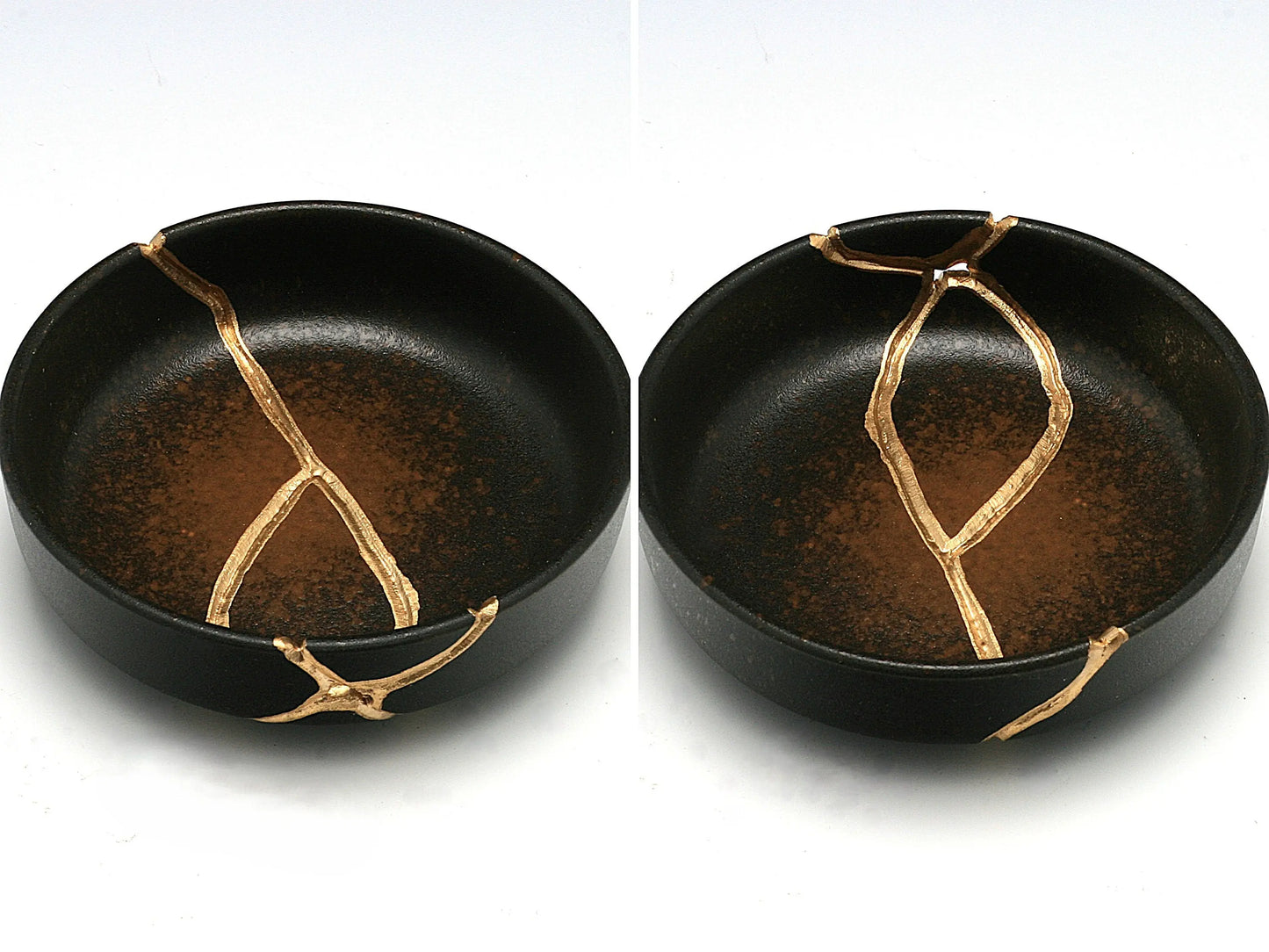 Small Brown Kintsugi Dish Kintsugi Reborn