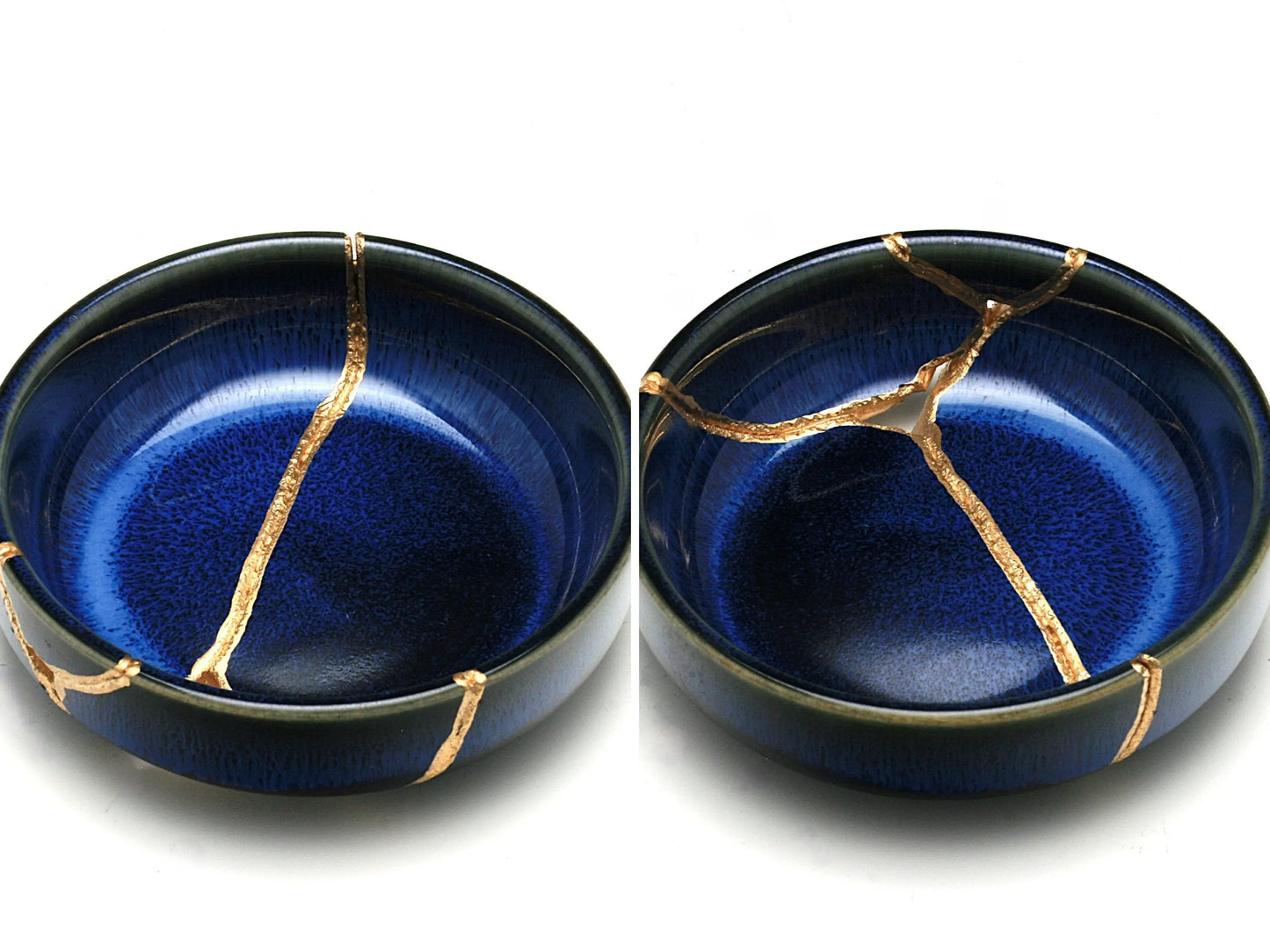 Small Dark Blue Kintsugi Dish Kintsugi Reborn