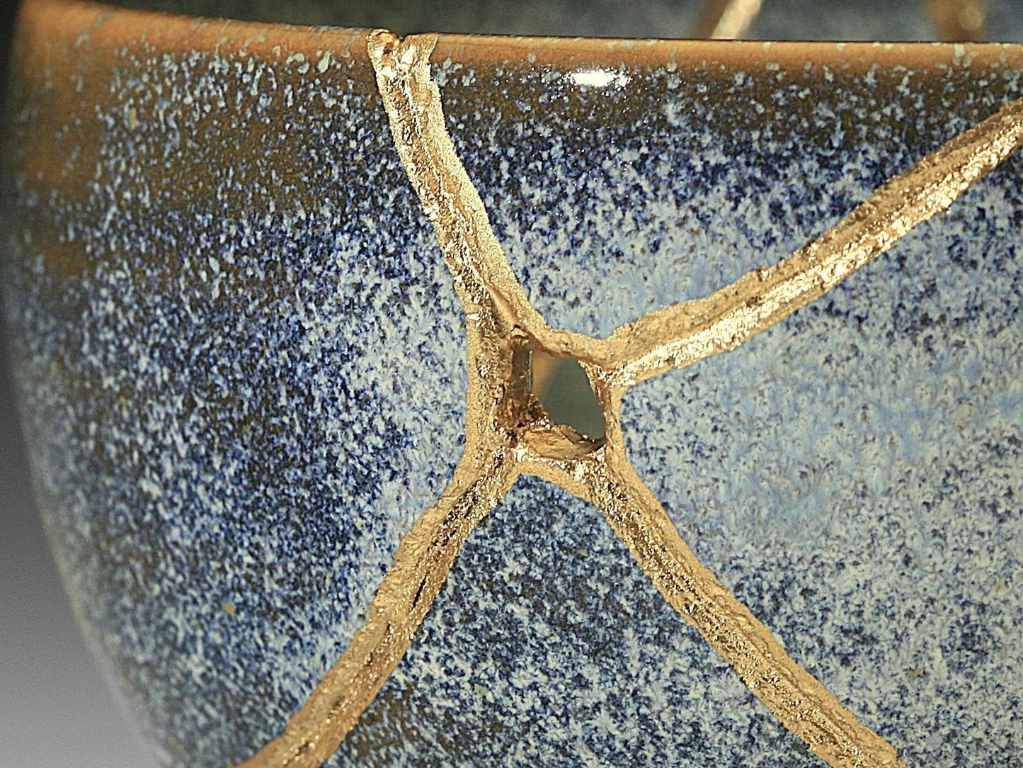 Medium Gray Kintsugi Bowl Kintsugi Reborn