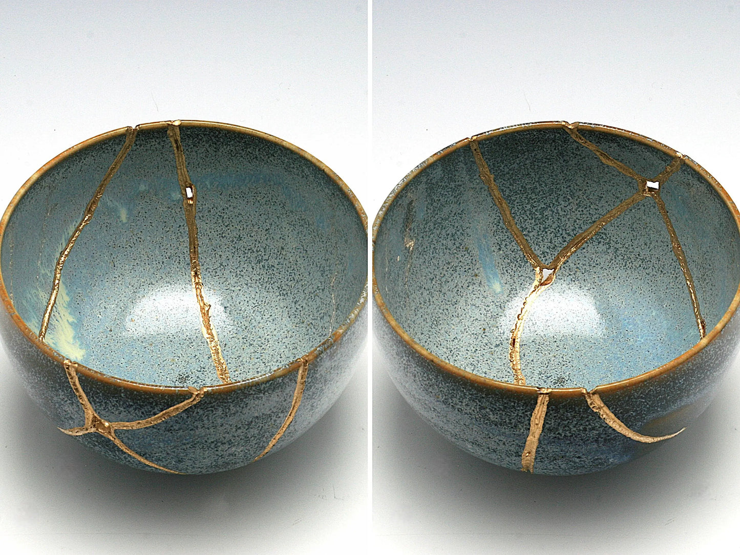 Medium Gray Kintsugi Bowl Kintsugi Reborn