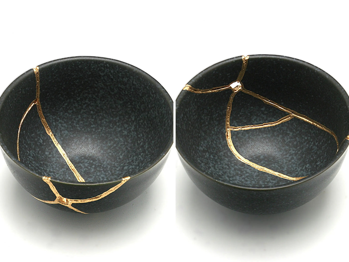 Small Black Kintsugi Teacup Kintsugi Reborn