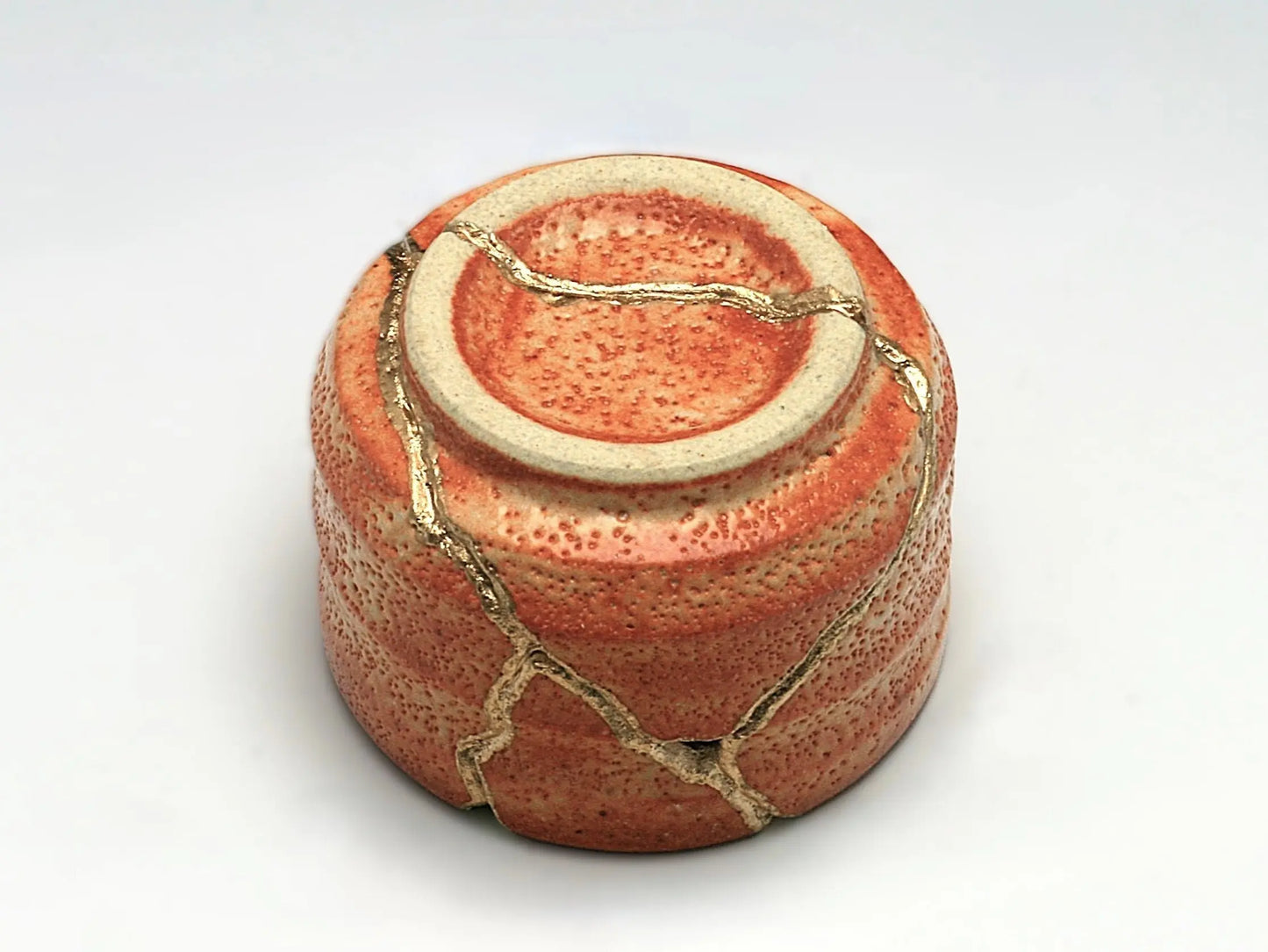 Small Orange Kintsugi Saki Cup Kintsugi Reborn
