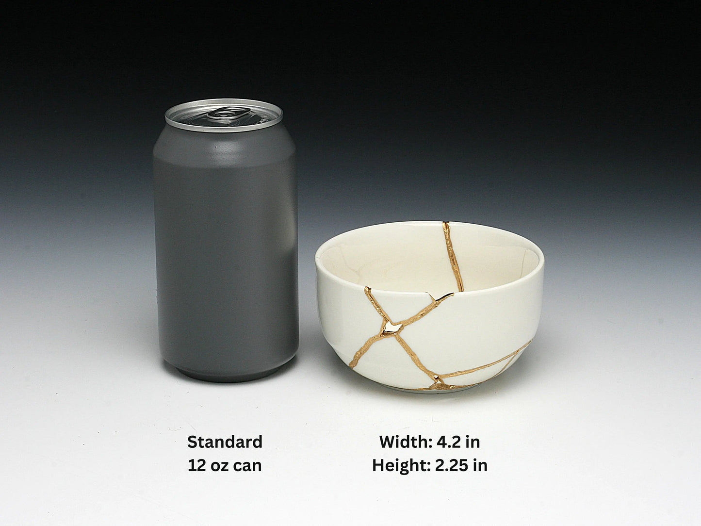 Medium White Kintsugi Bowl Kintsugi Reborn