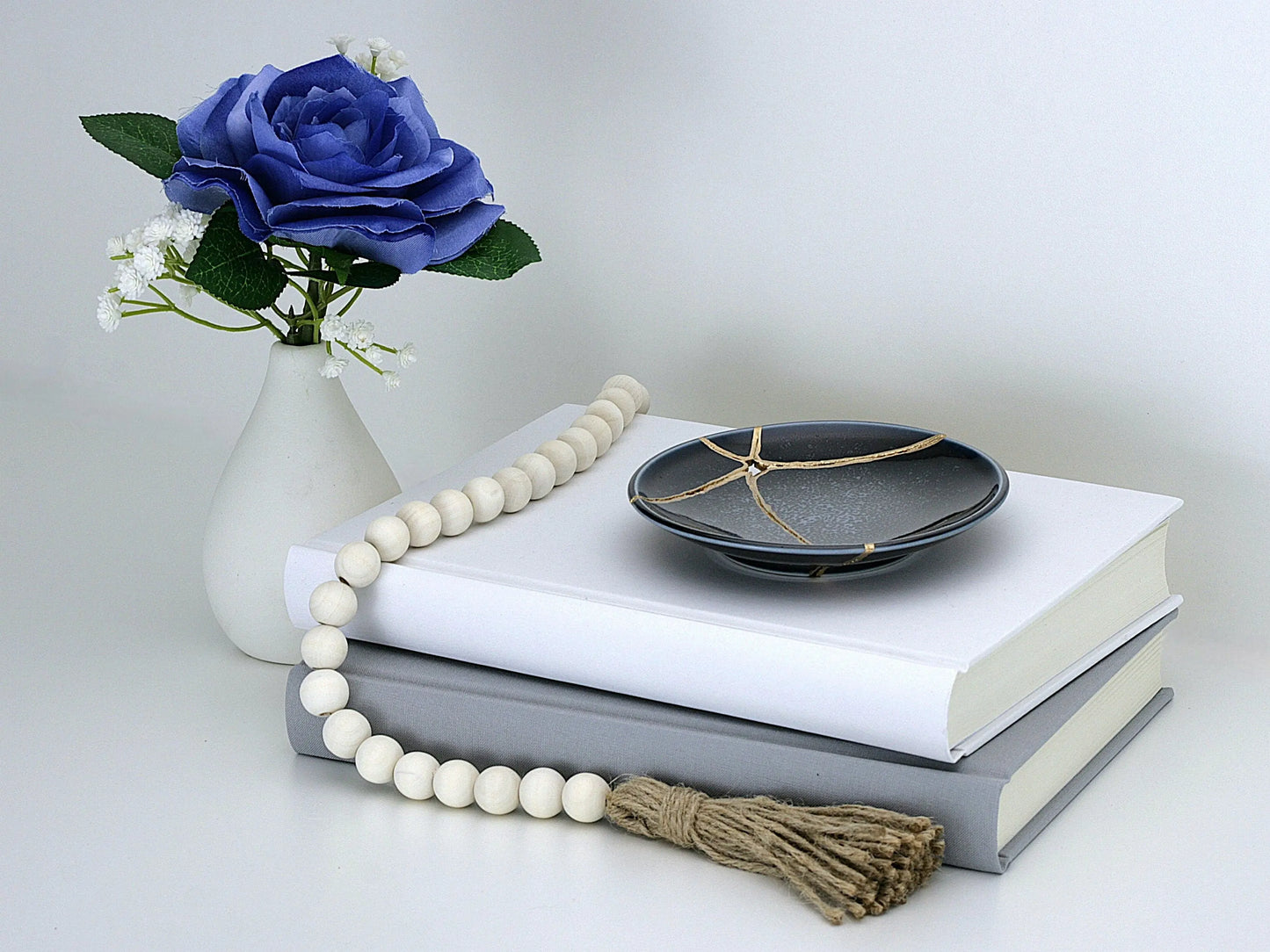 Medium Blue Kintsugi Plate Kintsugi Reborn