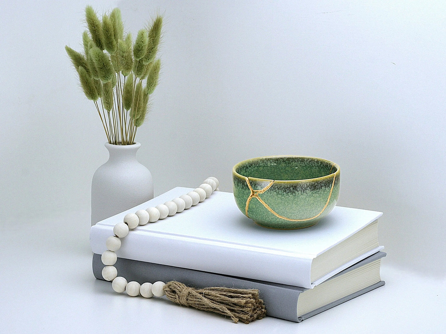 missing close up Medium Green Kintsugi Bowl Kintsugi Reborn