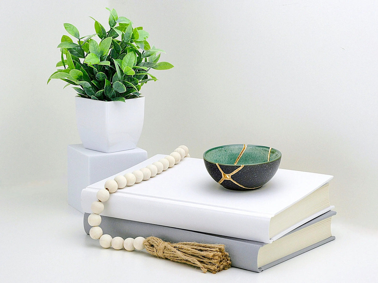 Small Green and Gray Kintsugi Bowl Kintsugi Reborn