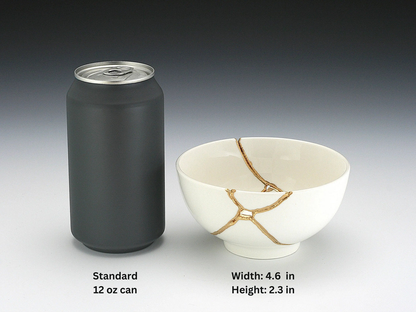 Medium White Kintsugi Bowl Kintsugi Reborn