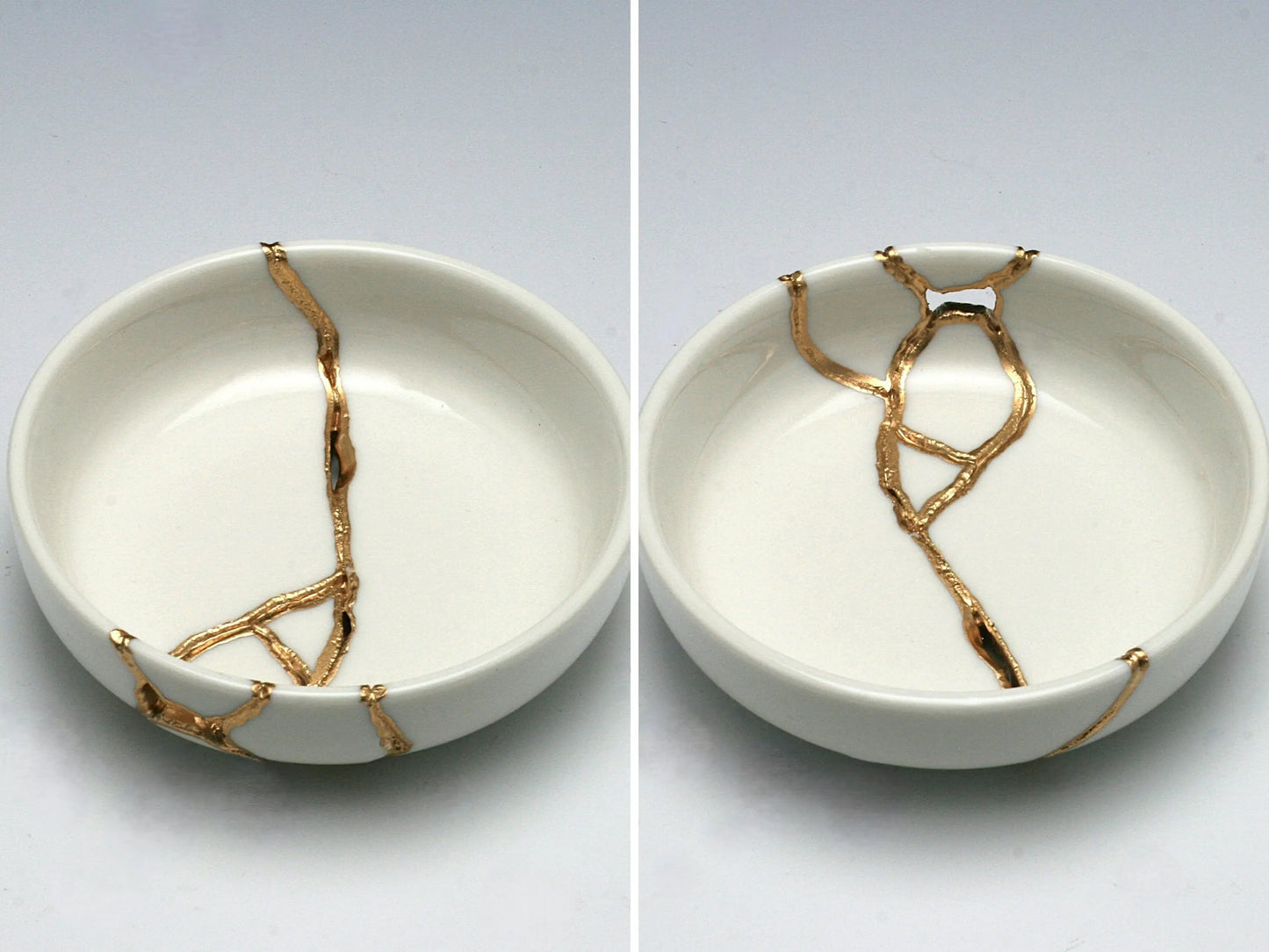 Small White Kintsugi Dish Kintsugi Reborn