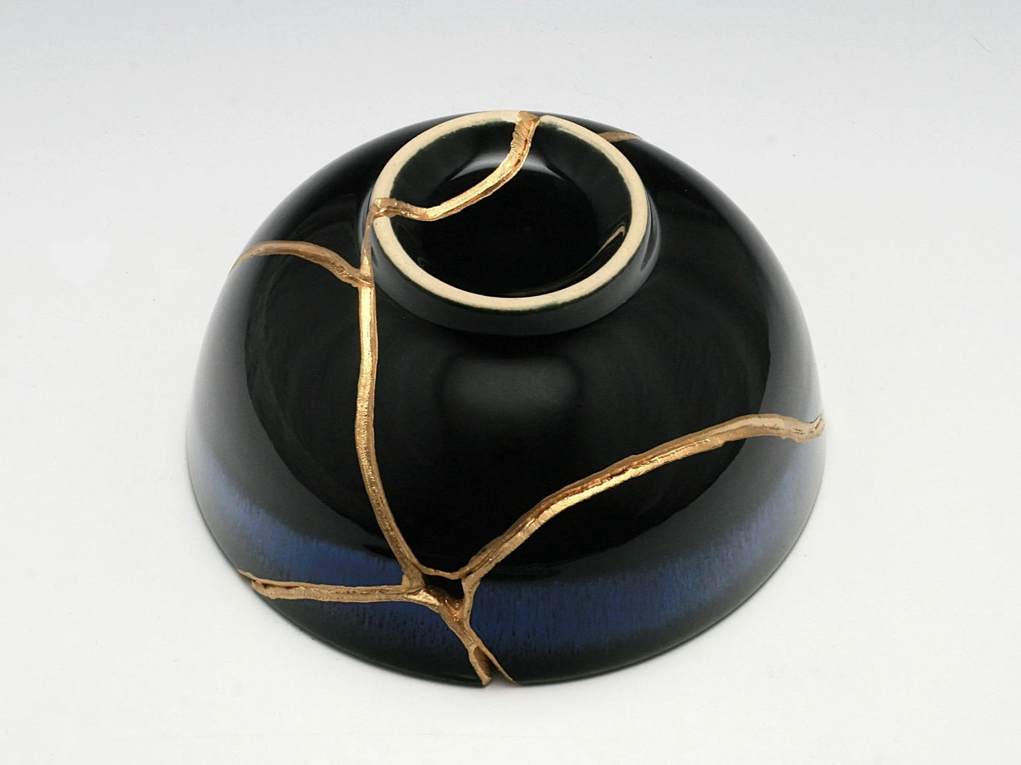 Medium Blue Kintsugi Bowl Kintsugi Reborn