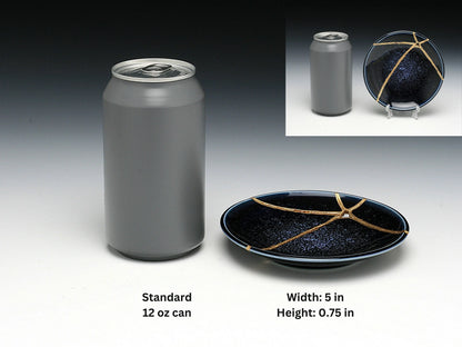 Medium Blue Kintsugi Plate Kintsugi Reborn