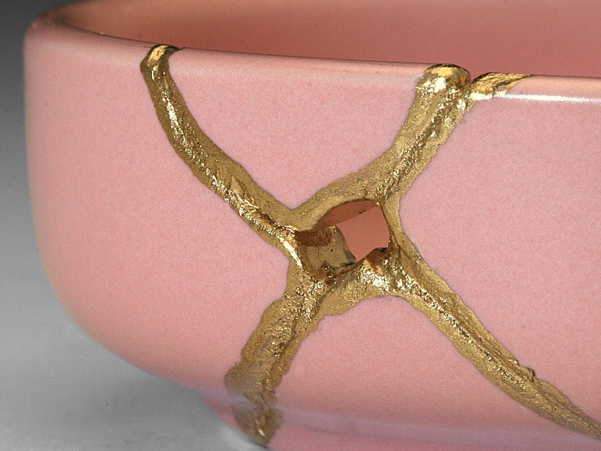 Small Pink Kintsugi Dish Kintsugi Reborn