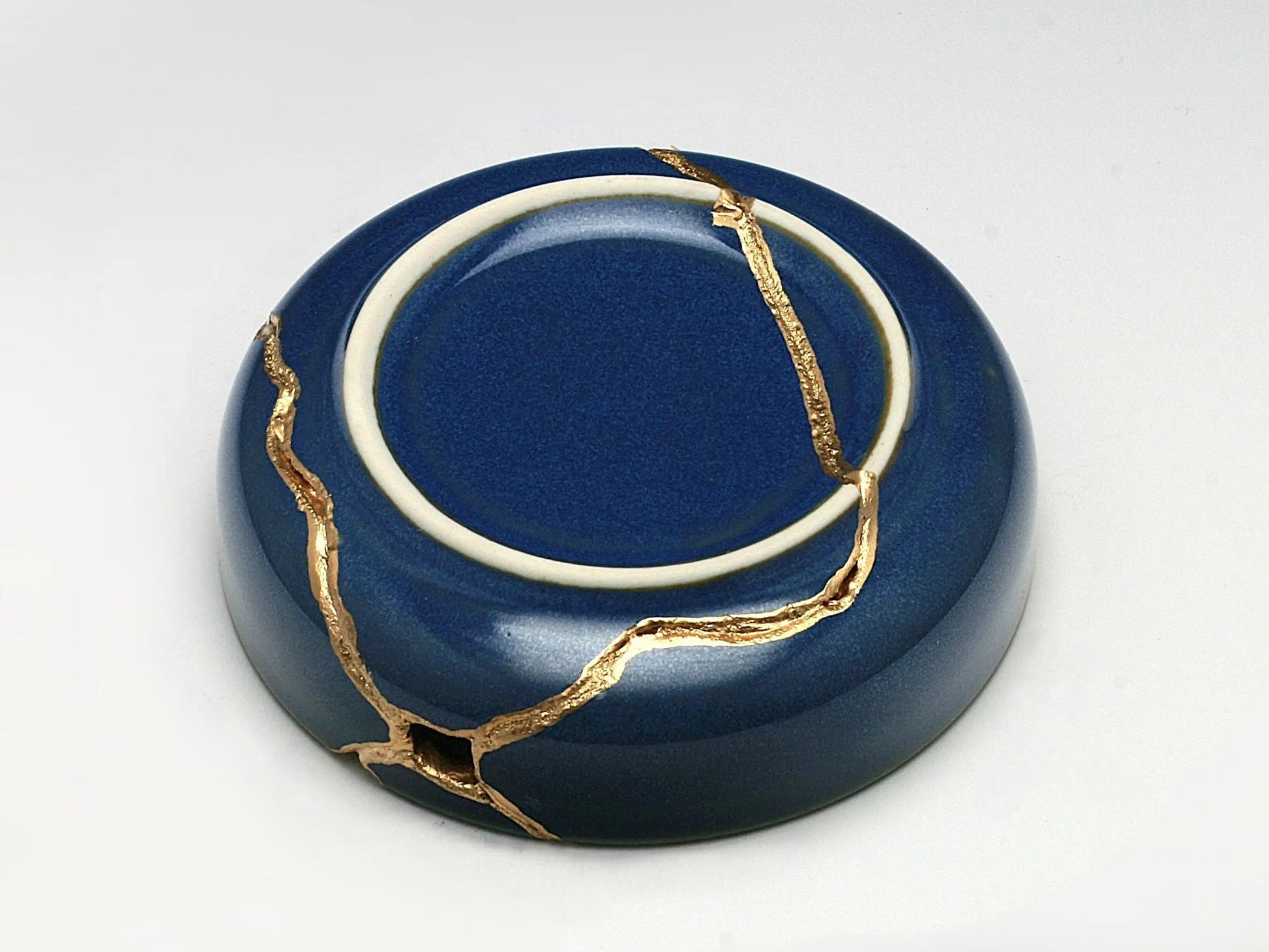 Small Light Blue Kintsugi Dish Kintsugi Reborn