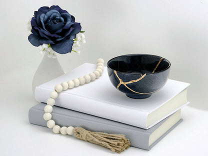 Medium Speckled Dark Blue Kintsugi Bowl Kintsugi Reborn