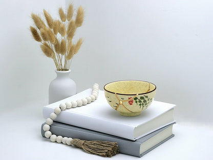 Medium Beige Kintsugi Bowl with Images Kintsugi Reborn