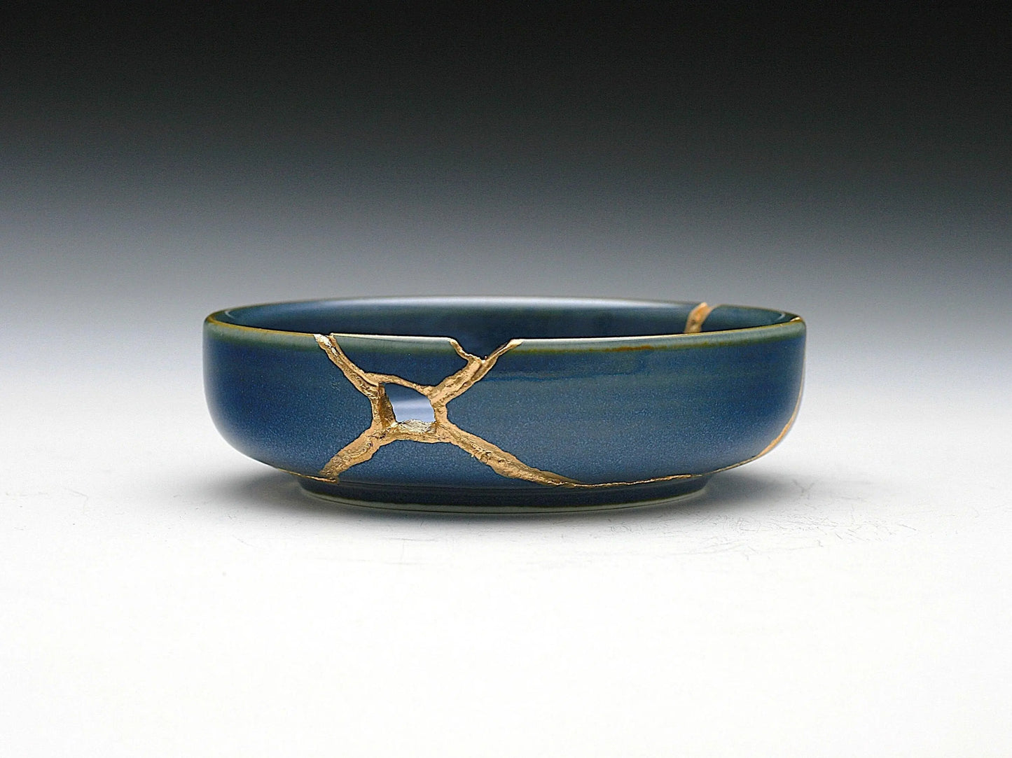 Small Light Blue Kintsugi Dish Kintsugi Reborn