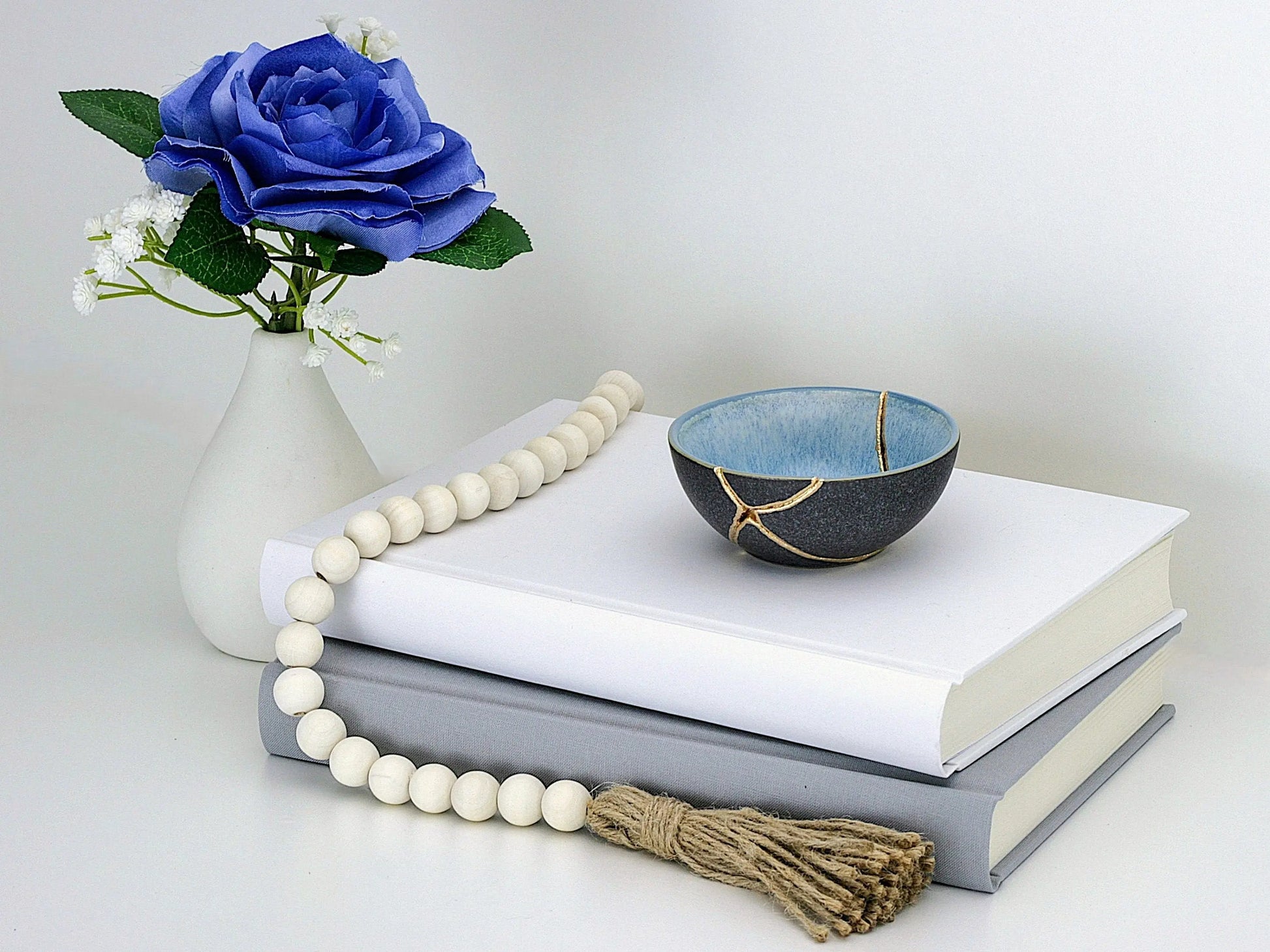 Small Blue and Gray Kintsugi Bowl Kintsugi Reborn