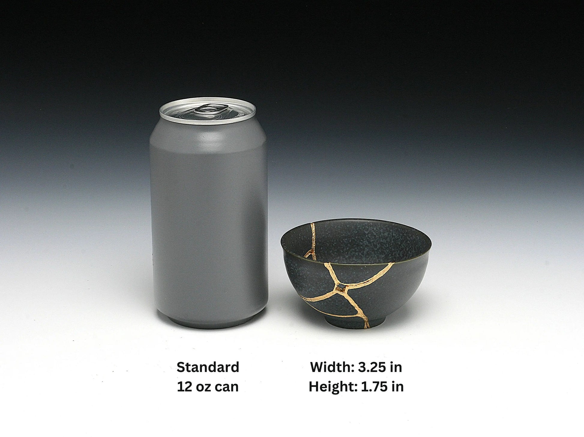 Small Black Kintsugi Teacup Kintsugi Reborn