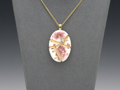 Pink Blossom Kintsugi Pendant Kintsugi Reborn