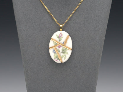 Graceful Flowers Kintsugi Necklace Kintsugi Reborn