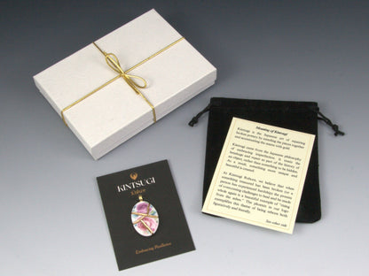 Pink& Purple Rose Kintsugi Necklace Kintsugi Reborn