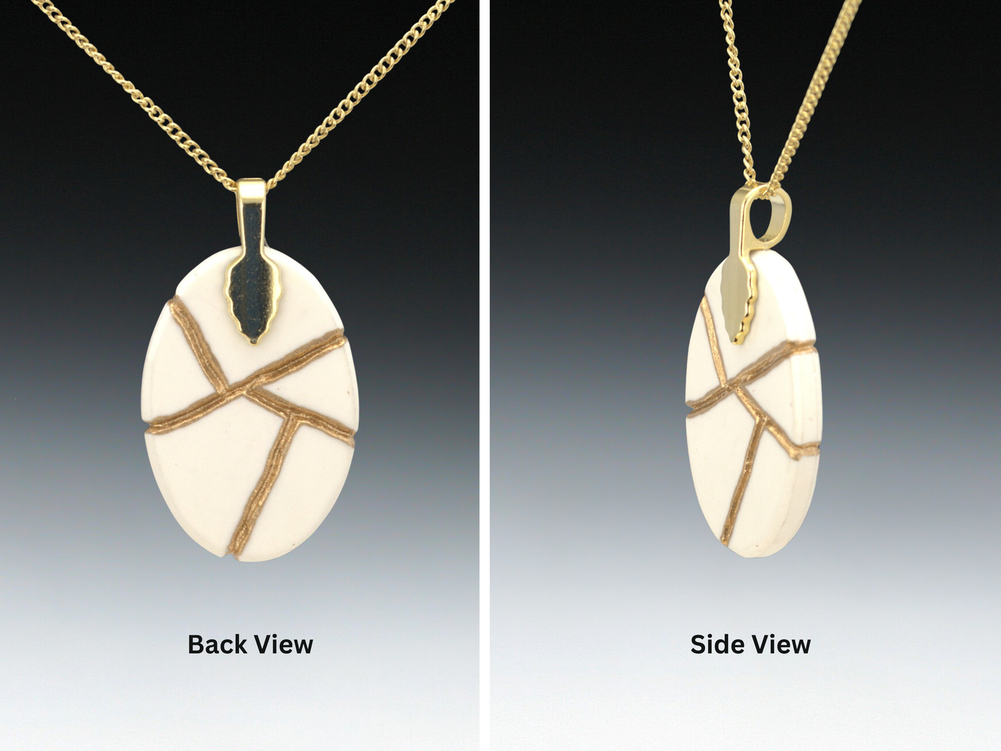 Kintsugi Necklace, Broken China Necklace, New Beginnings Gift, Encouragement Gift, China Anniversary Gift, Sympathy Gift, Kintsugi Pendant Kintsugi Reborn